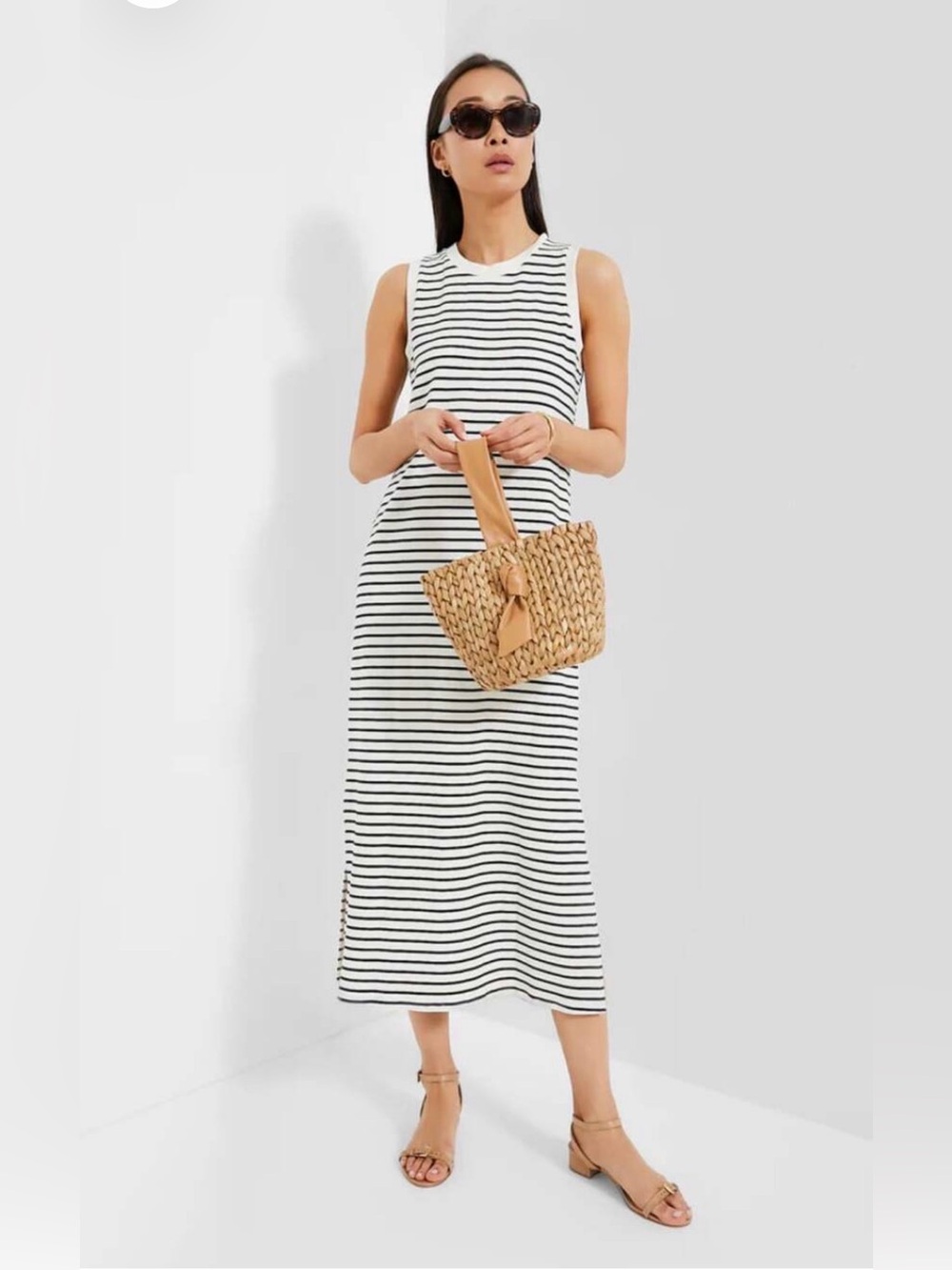 Tuckernuck Pomander Place Gio Maxi Dress Navy Stripe Coastal Preppy Nautical M